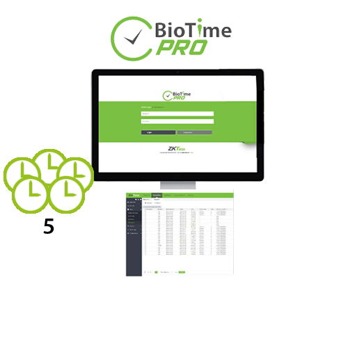     Software / Licencia para BioTimePRO permanente 5R Adicional ZKTeco (BioTimePRO-005)